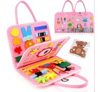 Montessori Busy Book, Toddler Felt Activity Book, Early Education Learning, No-Screen Interactive, Portable Sensory, Preschool Toddler User