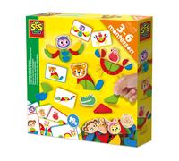 SES Creative 14063 Montessori Creating Animal Shapes - Creative Play Kit for Kids Aged 3+ - Safe Materials - Fun and Educational Activity for Developing Shape Recognition and Fine Motor Skills