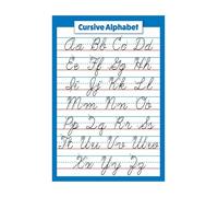 Montessori Cursive ABC Poster - Natural Learning Chart for Classroom Wall, Homeschool Decor, Preschool & Elementary Handwriting Education (Framed,08x12inch(20x30cm))