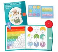Montessori Fraction Manipulatives Magnetic Fraction Puzzle for Kids Educational Math Tiles & Circles Set (Preschool to Elementary)