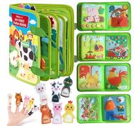 Montessori Games 1 2 3 Years, Busy Board Montessori 1 2 3 Years, Sensory Book Babies, Quiet Book 1 2 Years, Sensory Panel Children, Gifts for Baby and Child for Birthday Christmas