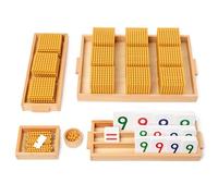 Montessori Golden Bead Material Set - Decimal Bank's Elementary Math Manipulatives - for Mathematics Teaching Aids Kindergarten Toys