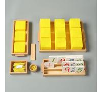 Montessori Golden Beads Materials, Decimal System Bank Game, Mathematics Teaching Aids