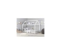 Montessori Kids Bed, Pine, White, 90cm