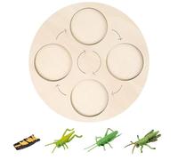 Montessori Life Growth Cycle Board The Circular Deduction Teaching Aid Board Is Made Of Wood Early Educational Preschool Kids Butterflies Frogs Chicks Turtles (Khaki4, One Size)