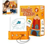 Montessori Logic Castle, Educational Logic Card Puzzle, Screen Free Brain Teaser Toy for Improving Fine Motor Skills and Problem-Solving Abilities