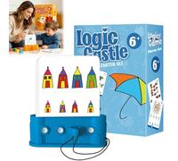 Montessori Logic Castle, Educational Logic Card Puzzle, Screen Free Brain Teaser Toy for Improving Fine Motor Skills and Problem-Solving Abilities