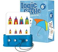 Montessori Logic Castle, Logic Castle Educational Card, Ages 3-6, Develops Logical Thinking, Fine Motor Skills and Problem Solving Abilities,Screen-Free Brain Teaser Toy (6+ Hard Mode)