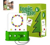 Montessori Logic Castle, Logic Castle Educational Card, Ages 3-6, Develops Logical Thinking Fine Motor Skills Problem Solving, Screen-Free Brain Teaser Toy (5+ Normal Mode)