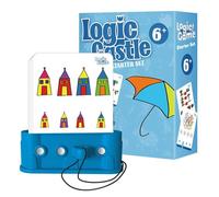 Montessori Logic Castle,Logic Castle Educational Challenge Cards,Develops Logical Thinking Fine Motor Skills Problem Solving, Screen Free Brain Teaser Toy (C)