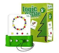 Montessori Logic Castle,Logic Castle Educational Challenge Cards,Develops Logical Thinking Fine Motor Skills Problem Solving, Screen Free Brain Teaser Toy (B)
