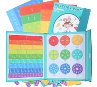 Montessori Magnetic Book Fraction Puzzle,Educational Math Fraction Manipulatives for Child,Magnetic Fraction Tiles for Elementary School,Magnetic Fraction CirclesToy