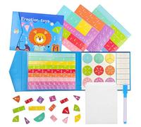 Montessori Magnetic Book Fraction Puzzle for Children, Magnetic Fraction Educational Puzzle with Pen, Magnetic Fraction Book, Fraction Fun Magnetic for Toddlers and Elementary Students