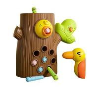 Montessori Magnetic Educational Toys, Woodpecker Bird Toys For 2+ Year Old Boys Girls, Worm Catching Magnetic Game, Children Learning Motor Skills Sensory Toy Gift for Kids Age 2 3 4 5 6 (A1)