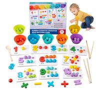 Montessori Math, Arithmetic Sorting Colored Wooden Number Toys, Educational Preschool Learning Activities for Kids 3+, Preschool Learning Activities, Montessori Toys