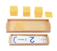 Montessori Math Beads Materials Thousand Cube Decimal System Bank Game for for Four Fundamental Operations Specialised Teaching