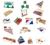 Montessori Math Series Kit 1, Complete Math Curriculum Set for Ages 3-6, 17 Professional Math Materials with Storage, Homeschool & Preschool Classroom Must-Haves Counting Aids (Math Series Kit 1)