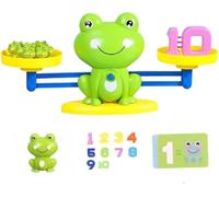 Montessori Mathematics Game, Frog Counting and Calculating Learning Frog Learning Game with Scales and Accessories Digital Cards (A)