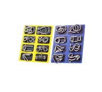 Montessori Mental Puzzles, Montessori Puzzle Solving, Metal Brain Teaser, Thinking Physics Mind Game, Gifts for Men (set 2)