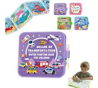 Montessori Mess-Free Water Coloring Book, 2026 Reusable WaterColoring Books with Pen, Just Add Water to Reveal Vibrant Colors, Portable Doodle Drawing Gifts, Boost Focus,Fine Motor Skills,Imagination