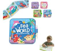 Montessori Mess-Free Water Coloring Book, 2026 Reusable WaterColoring Books with Pen, Just Add Water to Reveal Vibrant Colors, Portable Doodle Drawing Gifts, Boost Focus,Fine Motor Skills,Imagination