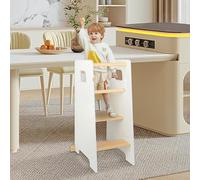 Montessori ning Tower for Kids Foldable Observat Tower with Anti Tip Feet Ideal for As 18 Months+ 90x42x40 cm White Safe and Slish Design