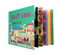 Montessori Quiet Book Kids Busy Book Sensory Toy, Parent-Kids Interactive Matching Puzzle Game Paste Book, Early Learning Educational Toy for Kids Toddlers - Traffic