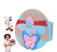 Montessori Rabbit Book, Rabbits Book Felt Busy Book, Easter Basket Stuffers Sticker Activity Books for Toddlers 1-3 | Preschool Learning Bunnies DIY Sticker Book Set for 1 Year Old Boy Girl (1set)