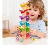 Montessori Rainbow Singing Tree, Railway, Rainbow Singing Rink for Children, Motor Skills Toy Made of Wood, Educational Toy for Girls and Boys