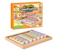 Montessori Shape Color Matching Toy Pets Matching Board Game Logical Thinking Training Toy for Kids 3 4 5 6 Years Old Boys Girls