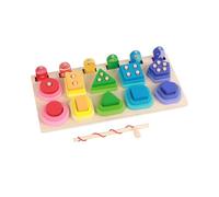 Montessori Shape Matching Puzzle Board Children's Early Education and Intelligence Geometric Figure Set Wooden Toys,Shapes (fishing)