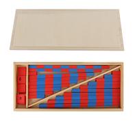 Montessori Small Numerical Rods, Wooden Math Learning Toy, Blue and Red Number Rods for Early Childhood Education, Includes Storage Box for Kids Age 3+