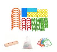 Montessori Smart Sticks, 120pcs Montessori Smart Sticks For Toddlers, Wooden Sticks And Rings Puzzle Game, Educational Generation Stem Game Quick Thinking Puzzle Blocks (1)
