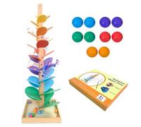 Montessori Sound Tree, 71cm Rainbow Musical Tree with 10 Rainbow Balls, 6 Colorful, Colorful Rolling Ball Tower,