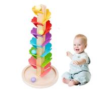 Montessori Sound Tree, Wooden Music Tree Rainbow Singing Tree Toys Wooden Rolling Ball Drop Toy Colorful Rolling Ball Tower Musical Tree Ball Toy for Kids Girls Boys Gift For All (C)