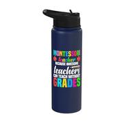 Montessori Teacher Because Awesome Teachers Can Teach Stainless Steel Insulated Water Bottle