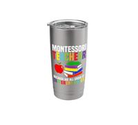 Montessori Teacher Teach Because We All Grow Stainless Steel Insulated Tumbler