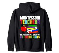 Montessori Teacher Teach Because We All Grow Zip Hoodie