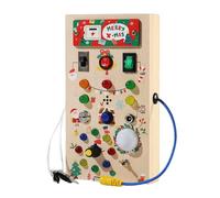 Montessori Toddler Busy Board Wooden Sensory,with Music LED Educational Switch Board,Fine Motor Skills Toys Activity Learning Toy for 1-6 Year Olds Girls and Boys Toddlers Girls(Color:Christmas style)