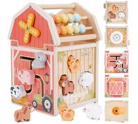 Montessori Toys for 1 2 3 Year Old, Wooden Farm Animal Toys for Toddlers 1-3, Baby 12-18 Months Toys, 1 2 Year Old Girl Boy Birthday Gift, Toddler Learning Educational Toys Gifts for Boys Girls