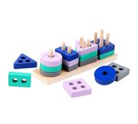 Montessori Toys For 1 2 3 Year Old, Wooden Stacking & Sorting Toy With Geometric Shapes, Educational Learning Toys and Birthday Gifts For Toddlers Boys Girls 1-3