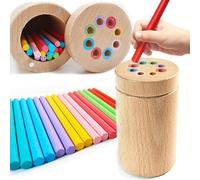 Montessori Toys For 1 2 3 Years Old Boys Girls, Sorting Toys, Wooden Toys, Wooden Color Sorting Toy Baby Birthday Gifts For 1-2-3 Year Olds Boys Girls