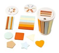 Montessori Toys for 1 2 3 Years Wooden Color Shape Sorting Toys for Kids Educational Toys for Boy Girl Sensory Toy Baby Gifts Matching Games for Fine Motor Skills Toddler Sorte Education Toy (Khaki)