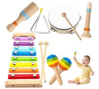 Montessori Toys for 1 Year Old - Baby Toys for 1 2 3 Year Old Boys Girls Baby Musical Instrument Toys Kids Wooden Baby Toddler Montessori Musical Toys 1-6 Year Birthday Gifts Xmas Stocking Fillers