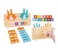 Montessori Toys for 2-5 Year Olds, Wooden Math Counting Toys for Kids, Educational Kids Toy Number Blocks & Maths Cards Games, Toddler Double Sided Multifunctional Number Games Educational Toy