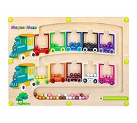 Montessori Toys for 3 4 5 6 Year Olds Boy Girl Kids,Vindany Magnetic Color Sorting and Number Maze Board,Magnetic Maze Wooden Toys Educational Counting Learning Sorting Toys Gifts