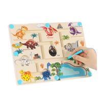 Montessori Toys for 3 4 5 Year Old Boys Girls, Wooden Magnetic Maze Toys Age 3 Toddler with Dinosaur, Educational Toys for Kids Birthday Xmas Gifts