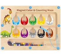 Montessori Toys for 3 Year Olds, Dinosaur Toys for Boys Toys for 3 4 5 Year Olds Boys & Girls Montessori Toddler & Baby Magnetic Color & Number Maze STEM Fine Motor Skills Birthday Gifts Christmas
