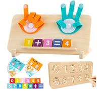 Montessori Toys for 3 Year Olds, Toys for 3 4 5 Year Old Boys Gifts Double-Sided Wood Montessori Math Toy, Number & Counting Tracing Board for Toddler 3-5, Math Game Set Birthday Gifts for Boys Girls