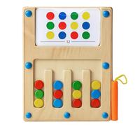 Montessori Toys For 3 Year Olds, Wooden Four-Color Educational Game, Cognitive Stimulation Puzzle For Kids And Adults, Sensory Learning Tool For Special Needs, Travel-Friendly Design